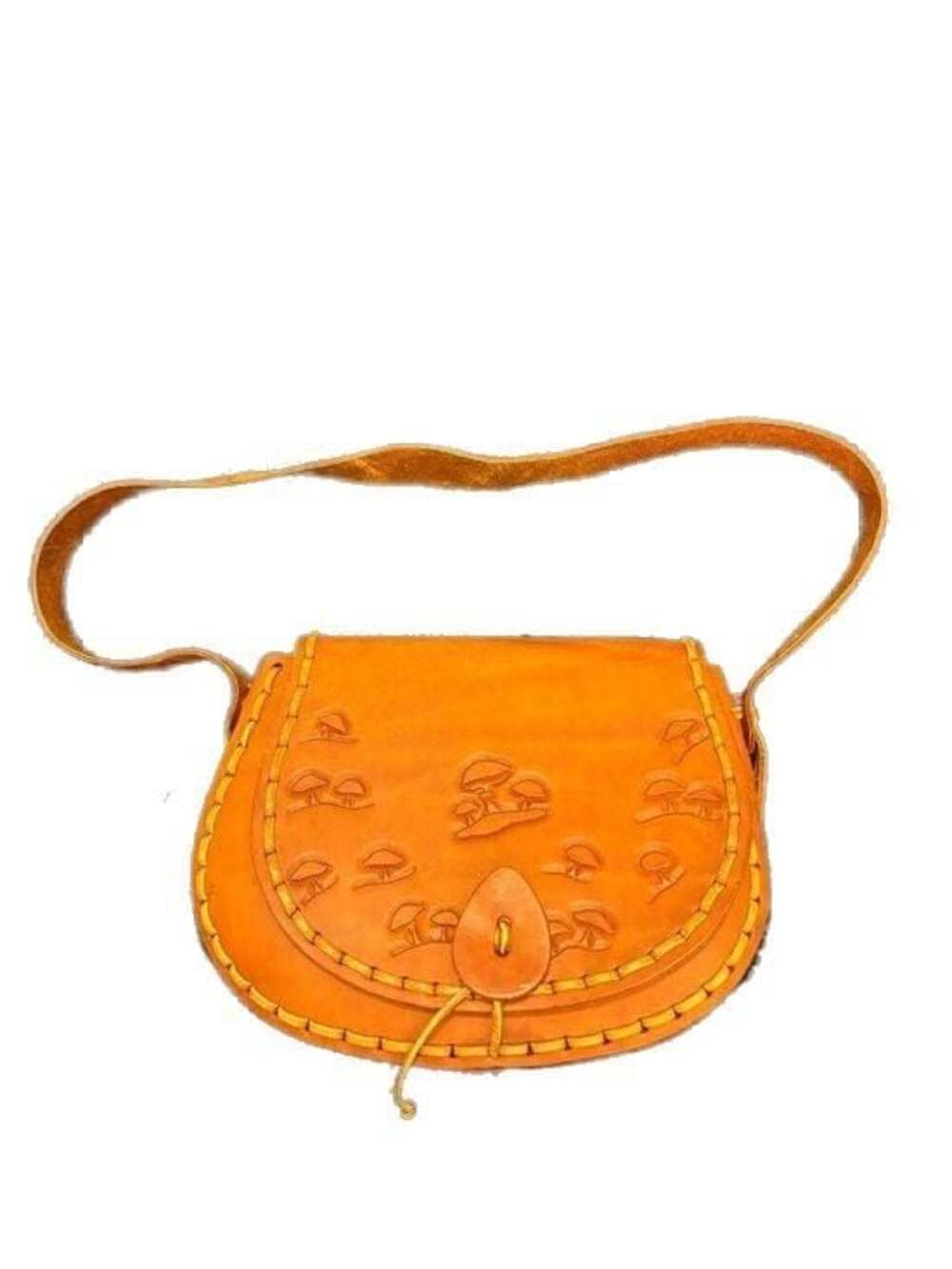 Vintage boho fairycore cottagecore Embossed Mushroom Mexicali Satchel